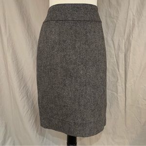 CAbi Sz6 lined wool blend tan/brown pencil skirt